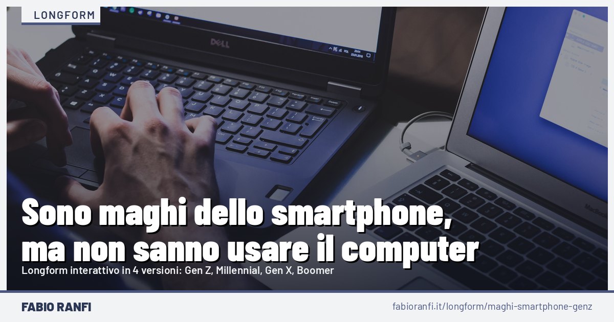 Sono maghi dello smartphone, ma non sanno usare il computer
